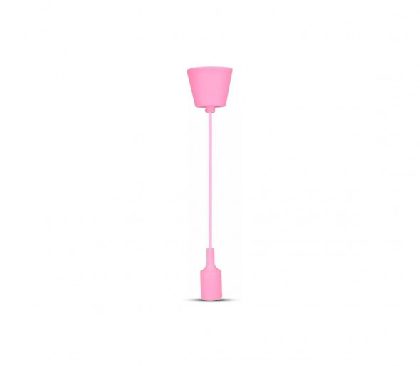 Żyrandol na lince 1xE27/60W/230V różowy