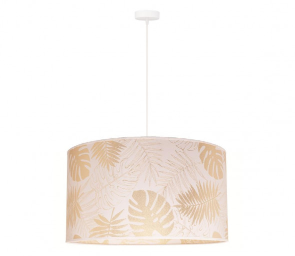 Żyrandol na lince ARECA 1xE27/40W/230V mosiądz/biały