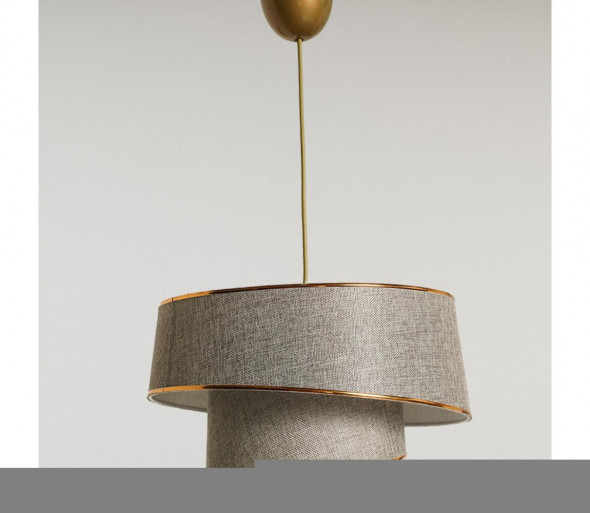 Żyrandol na lince BARETTE 1xE27/60W/230V szary