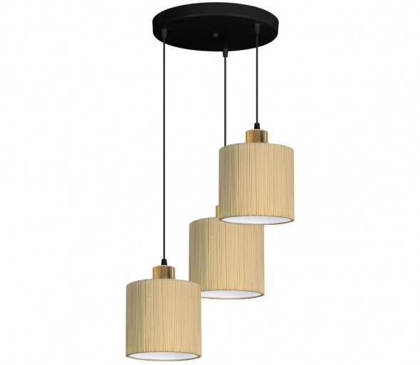 Żyrandol na lince BIZO 3xE27/60W/230V beżowy/złoty