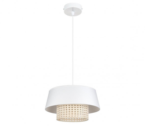 Żyrandol na lince CONA 1xE27/60W/230V średnica  35 cm biały