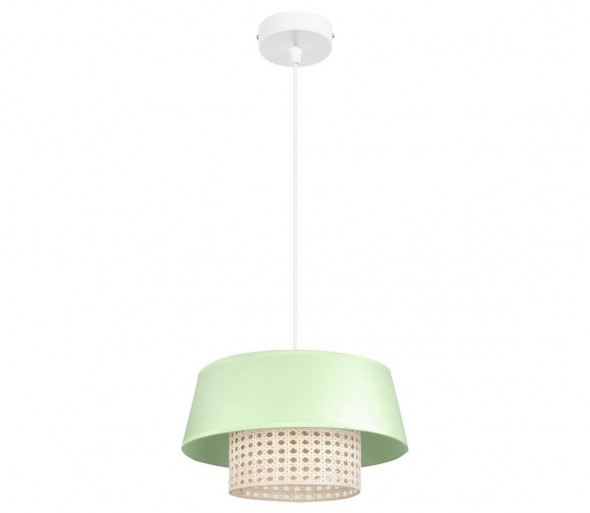 Żyrandol na lince CONA 1xE27/60W/230V średnica 35 cm zielony