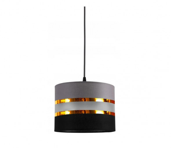 Żyrandol na lince CORAL 1xE27/60W/230V czarno-szary