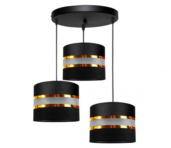 Żyrandol na lince CORAL 3xE27/60W/230V czarny