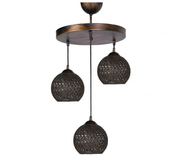 Żyrandol na lince CRAYON 3xE27/60W/230V brązowy