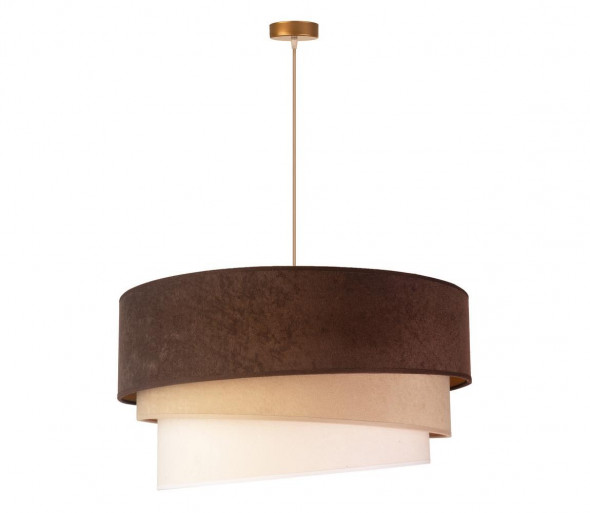 Żyrandol na lince DEVON 1xE27/40W/230V brązowy/beżowy