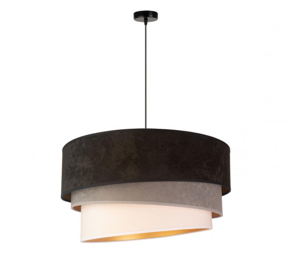 Żyrandol na lince DEVON 1xE27/40W/230V czarny/szary/beżowy