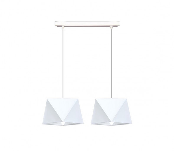 Żyrandol na lince DIAMENT 2xE27/60W/230V biały