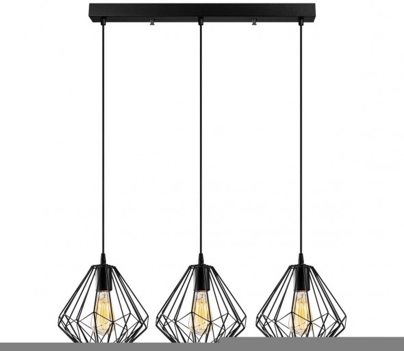 Żyrandol na lince DIAMOND 3xE27/100W/230V