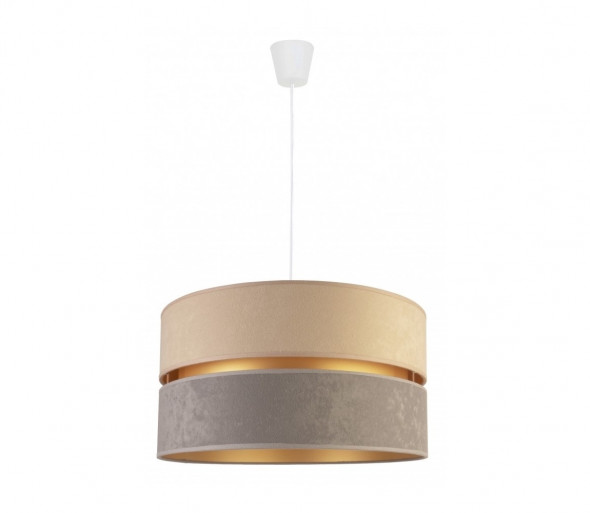 Żyrandol na lince DUO 1xE27/40W/230V szaro beżowy