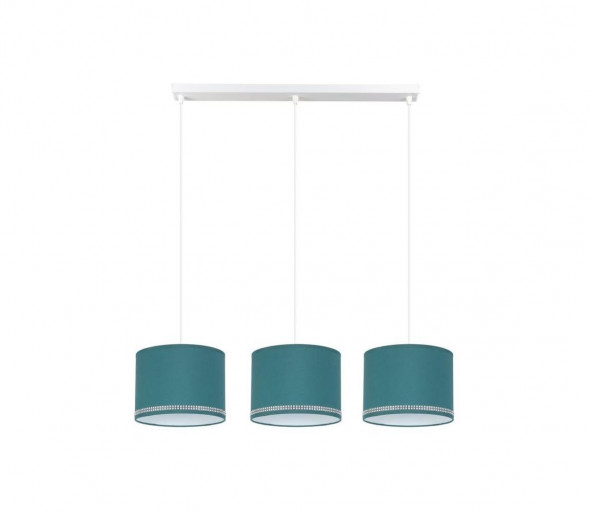 Żyrandol na lince FIELD 3xE27/60W/230V zielony