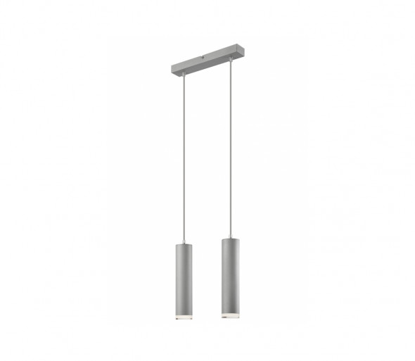 Żyrandol na lince FRANCO 2xE27/60W/230V szary