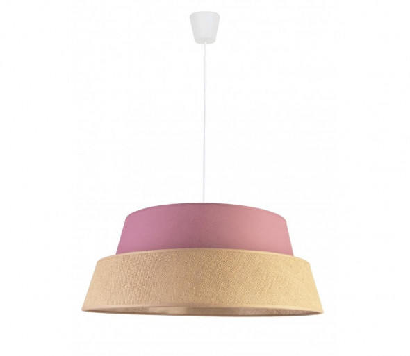 Żyrandol na lince GALAXY 1xE27/40W/230V różowy