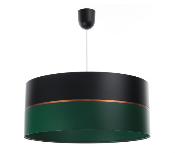 Żyrandol na lince GLAM HOME 1xE27/60W/230V śr. 40 cm czarny/zielony