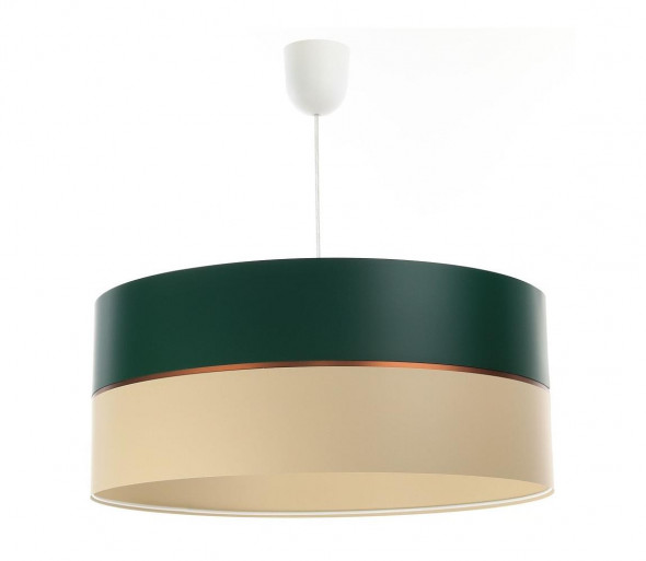 Żyrandol na lince GLAM HOME 1xE27/60W/230V śr. 40 cm zielony/beżowy