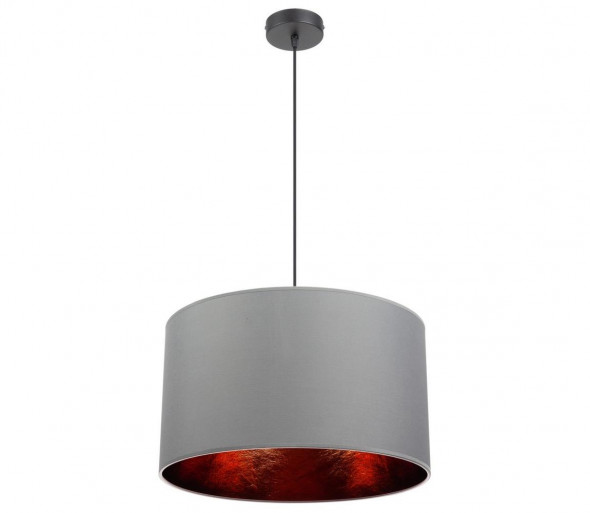 Żyrandol na lince GLEAM 1xE27/60W/230V  szary/miedziany