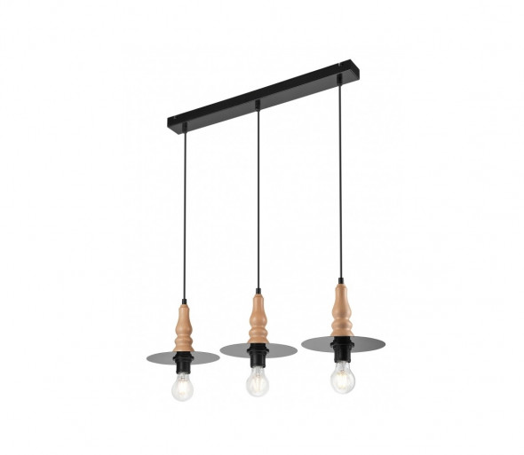Żyrandol na lince GRACE 3xE27/60W/230V czarny