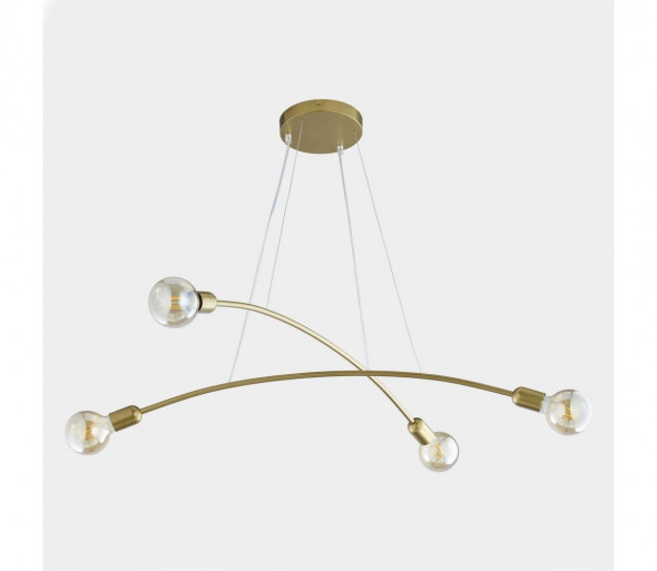 Żyrandol na lince HELIX 4xE27/60W/230V złoty