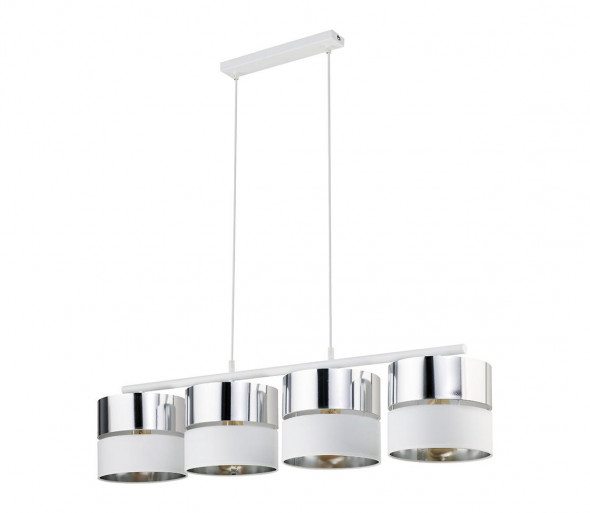 Żyrandol na lince HILTON 4xE27/15W/230V biały/chrom