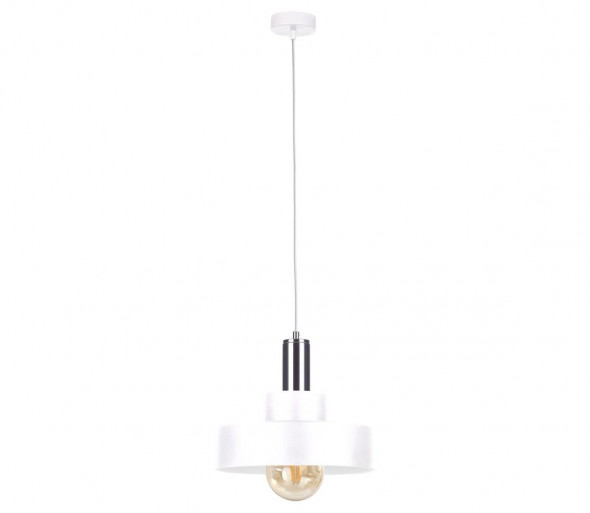 Żyrandol na lince IZA 1xE27/60W/230V biały/chrom błyszczący