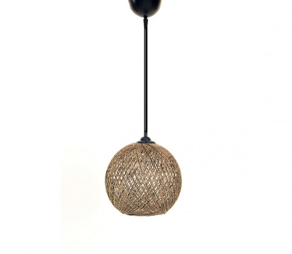 Żyrandol na lince JUTE 1xE27/60W/230V brązowy