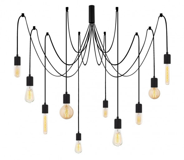 Żyrandol na lince KABLUNI 10xE27/100W/230V