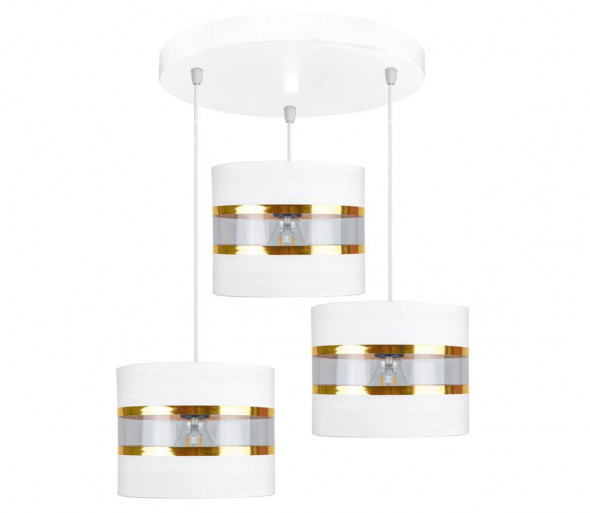 Żyrandol na lince LIND 3xE27/60W/230V biały