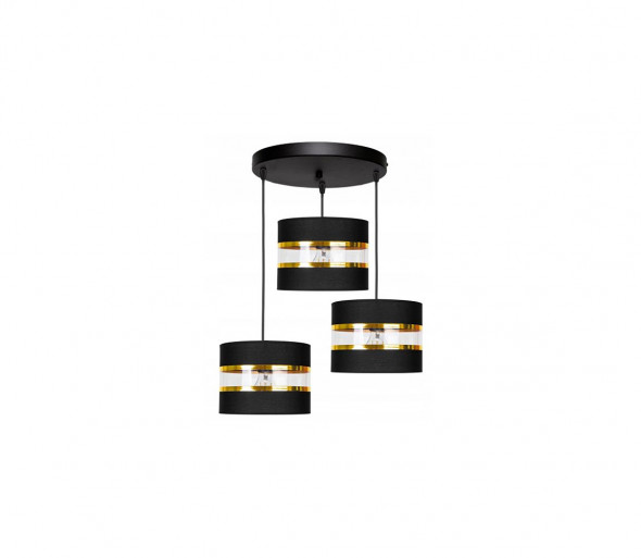 Żyrandol na lince LIND 3xE27/60W/230V czarny