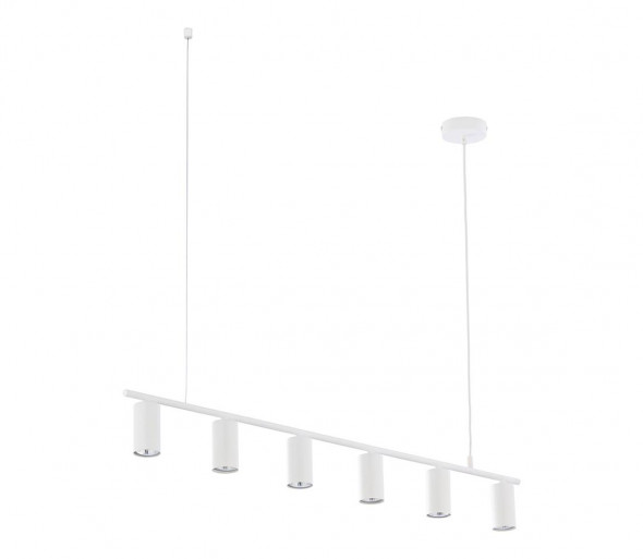 Żyrandol na lince LOGAN WHITE 6xGU10/10W/230V