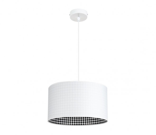 Żyrandol na lince LORI 1×E27/60W/230V ⌀ 35 cm biały