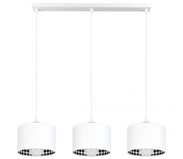 Żyrandol na lince LORI 3xE27/60W/230V biały