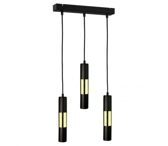 Żyrandol na lince MAGNUMA 3xGU10/50W/230V czarny/złoty