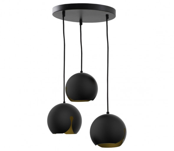 Żyrandol na lince MALAG 3xE27/60W/230V czarny