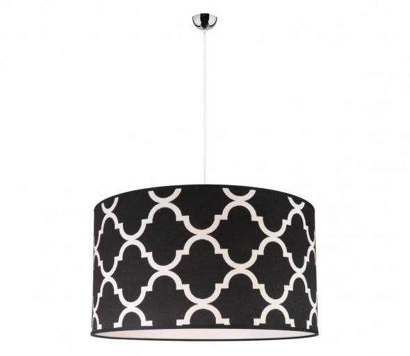Żyrandol na lince MAROKO 1xE27/40W/230V czarny/biały