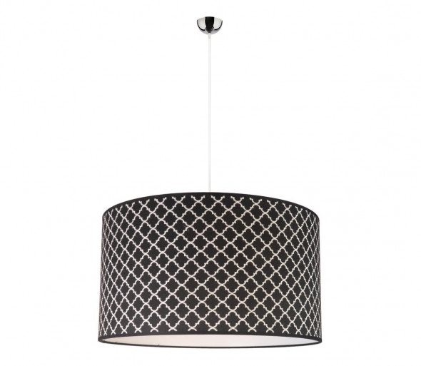 Żyrandol na lince MAROKO 1xE27/40W/230V czarny/biały