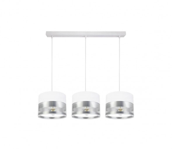 Żyrandol na lince MILO 3xE27/60W/230V srebrny