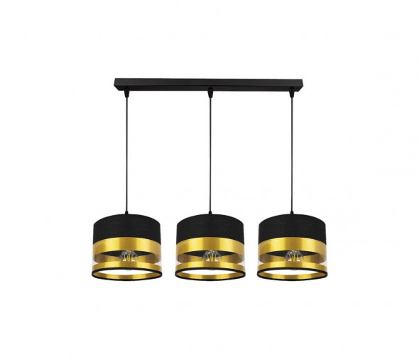 Żyrandol na lince MILO 3xE27/60W/230V złoty/czarny