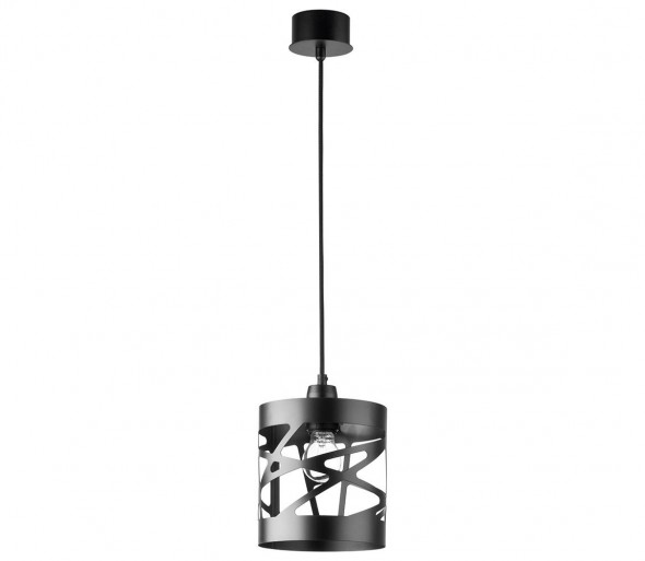 Żyrandol na lince MODUL FREZ 1xE27/60W/230V śr. 17,5 cm czarny