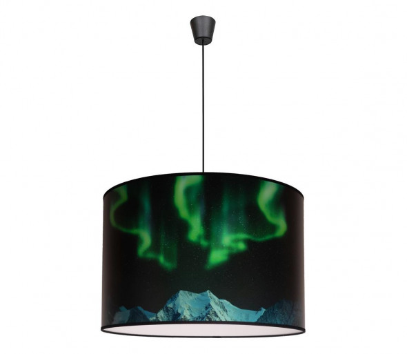 Żyrandol na lince PRINT L 1xE27/40W/230V czarny/złoty