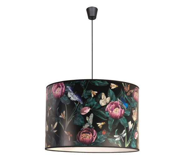 Żyrandol na lince PRINT L 1xE27/40W/230V róże