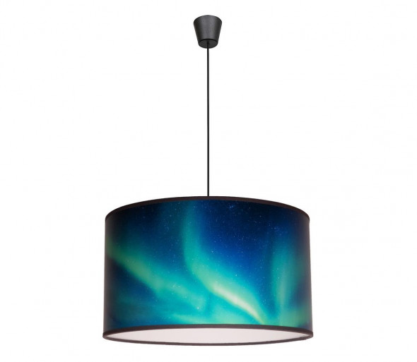 Żyrandol na lince PRINT M 1xE27/40W/230V turkusowy