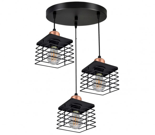 Żyrandol na lince QUATRO 3xE27/60W/230V