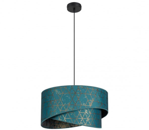Żyrandol na lince REZO 1xE27/60W/230V turkusowy