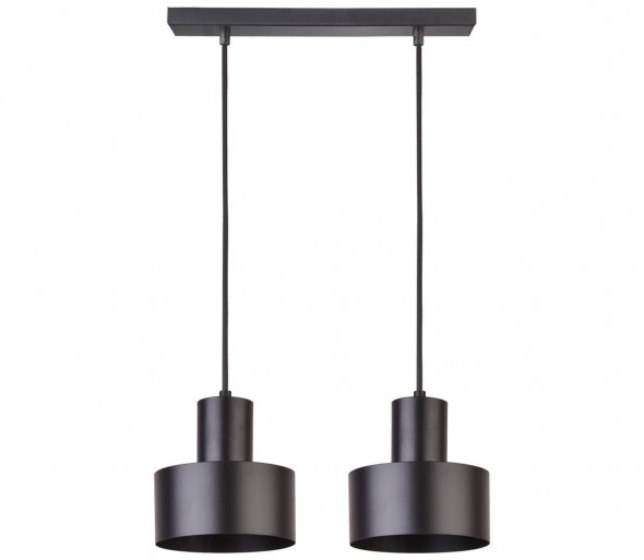 Żyrandol na lince RIF 2xE27/60W/230V czarny