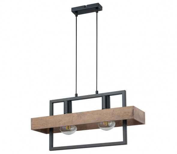 Żyrandol na lince ROBIN 2xE27/60W/230V drewno