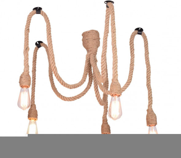 Żyrandol na lince ROPE CASA 5xE27/12W/230V