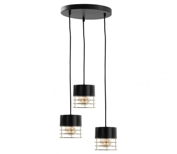 Żyrandol na lince ROY 3xE27/60W/230V czarny