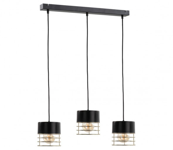 Żyrandol na lince ROY 3xE27/60W/230V czarny