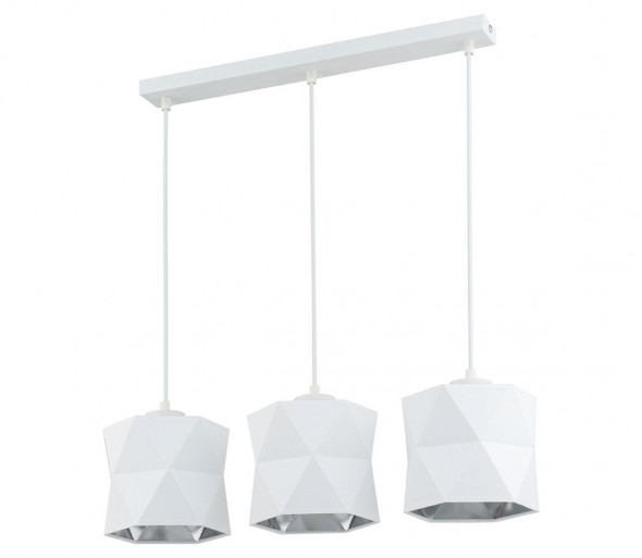 Żyrandol na lince SIRO 3xE27/15W/230V biały/srebrny