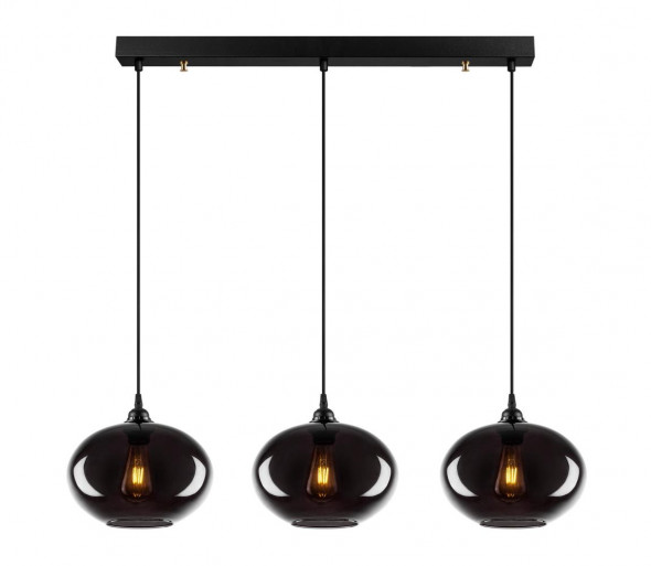 Żyrandol na lince SMOKED 3xE27/40W/230V